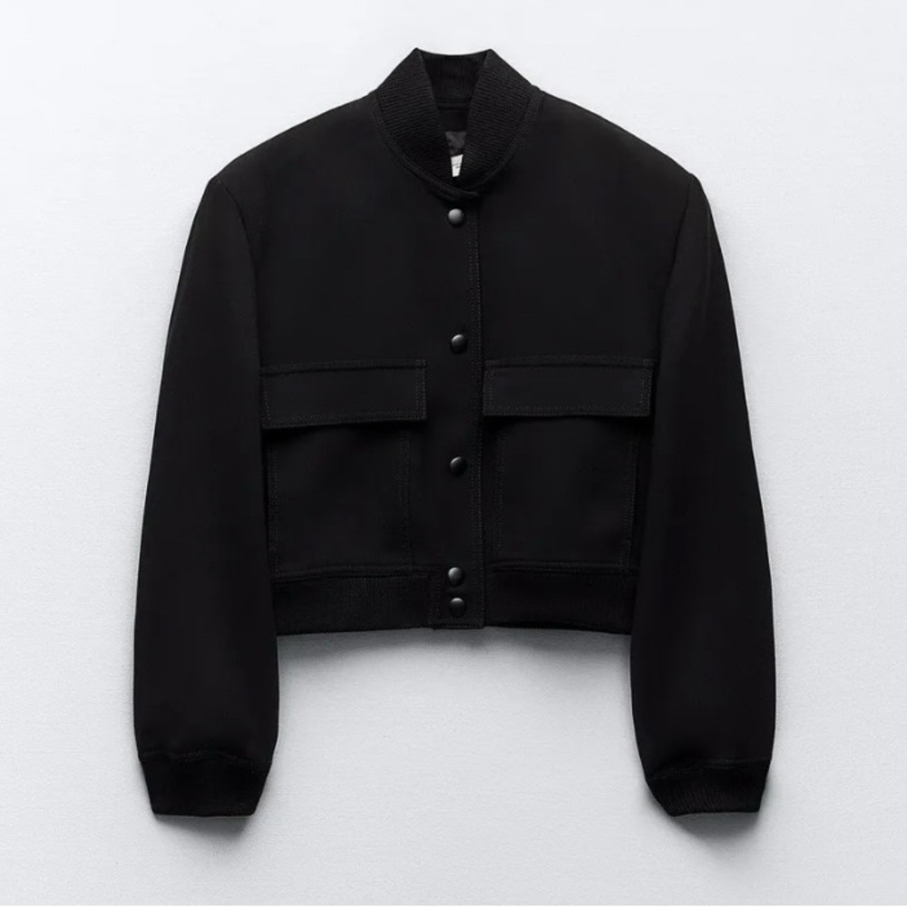 Zara Cropped Bomber Jacket